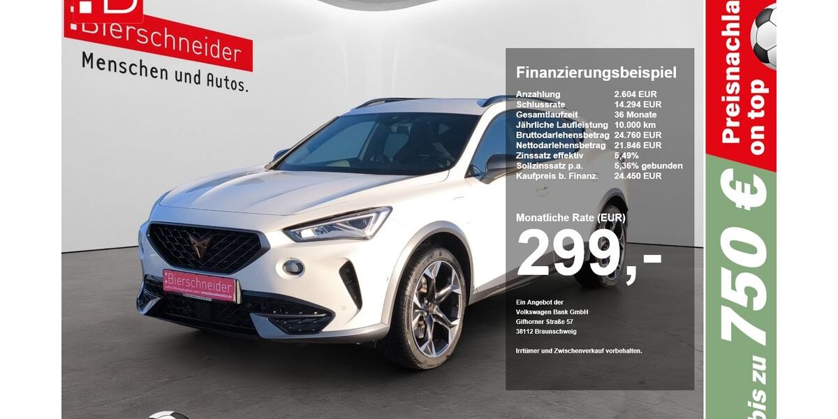 Cupra Formentor 29.030 km 24.249 &euro; Regensburg 93055