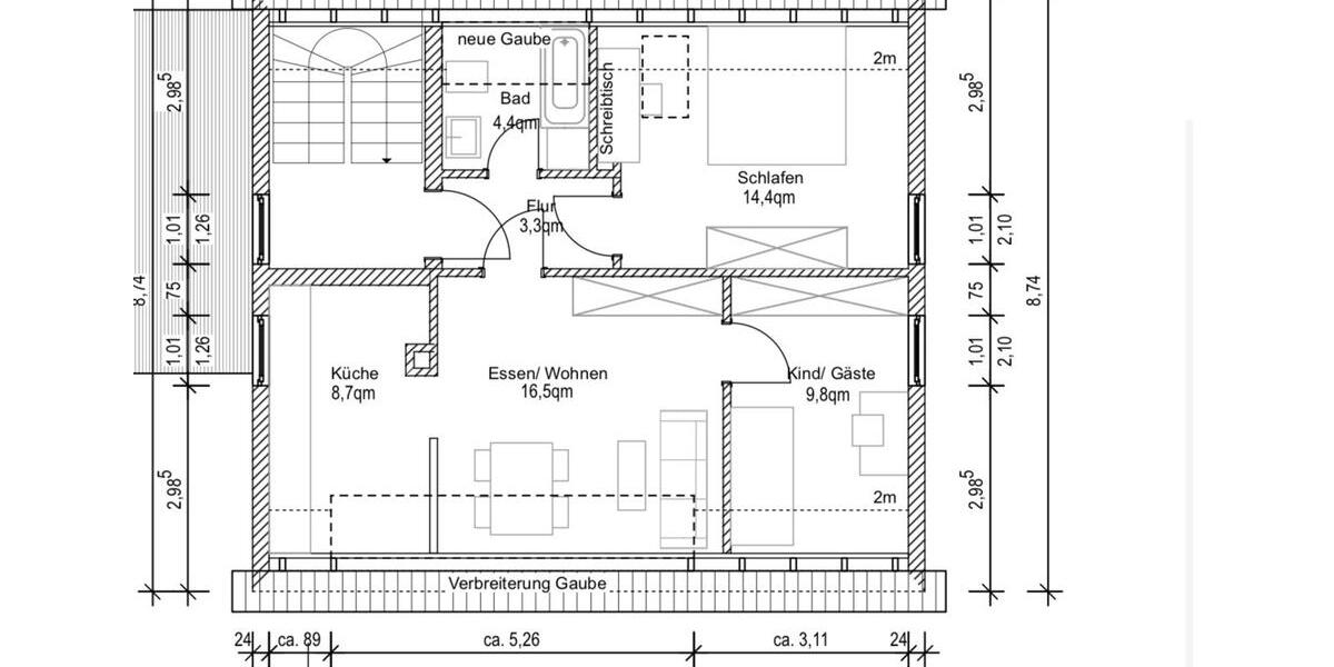 Dachgeschoßwohnung Tegernheim - 3 Zimmer, 57 m&sup2;, 650&euro; | Angebot:26468875