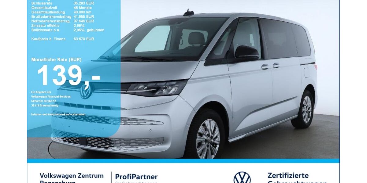 VW T7 Multivan 20.100 km 51.970 &euro; Regensburg 93053